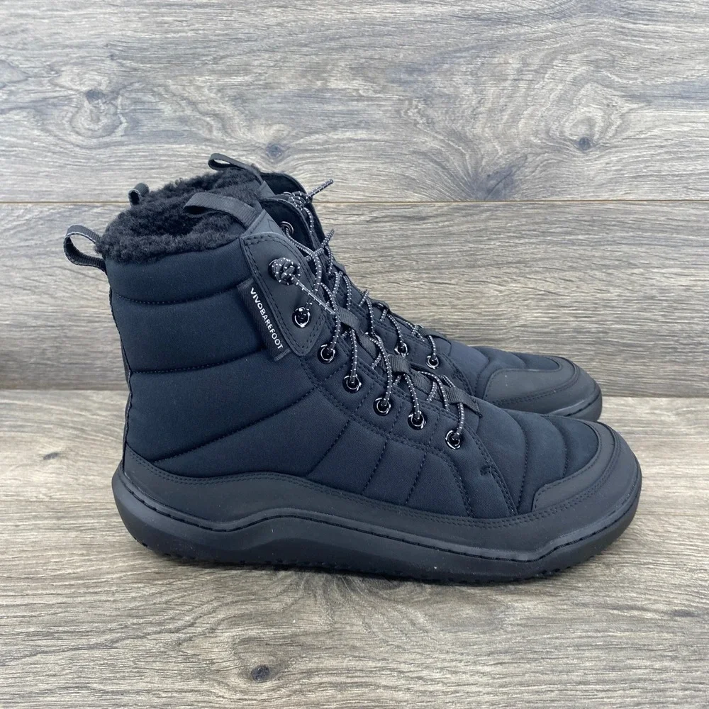 Vivobarefoot Gobi Hiber M Mens 9 Black Obsidian Primaloft Barefoot Winter Boots
